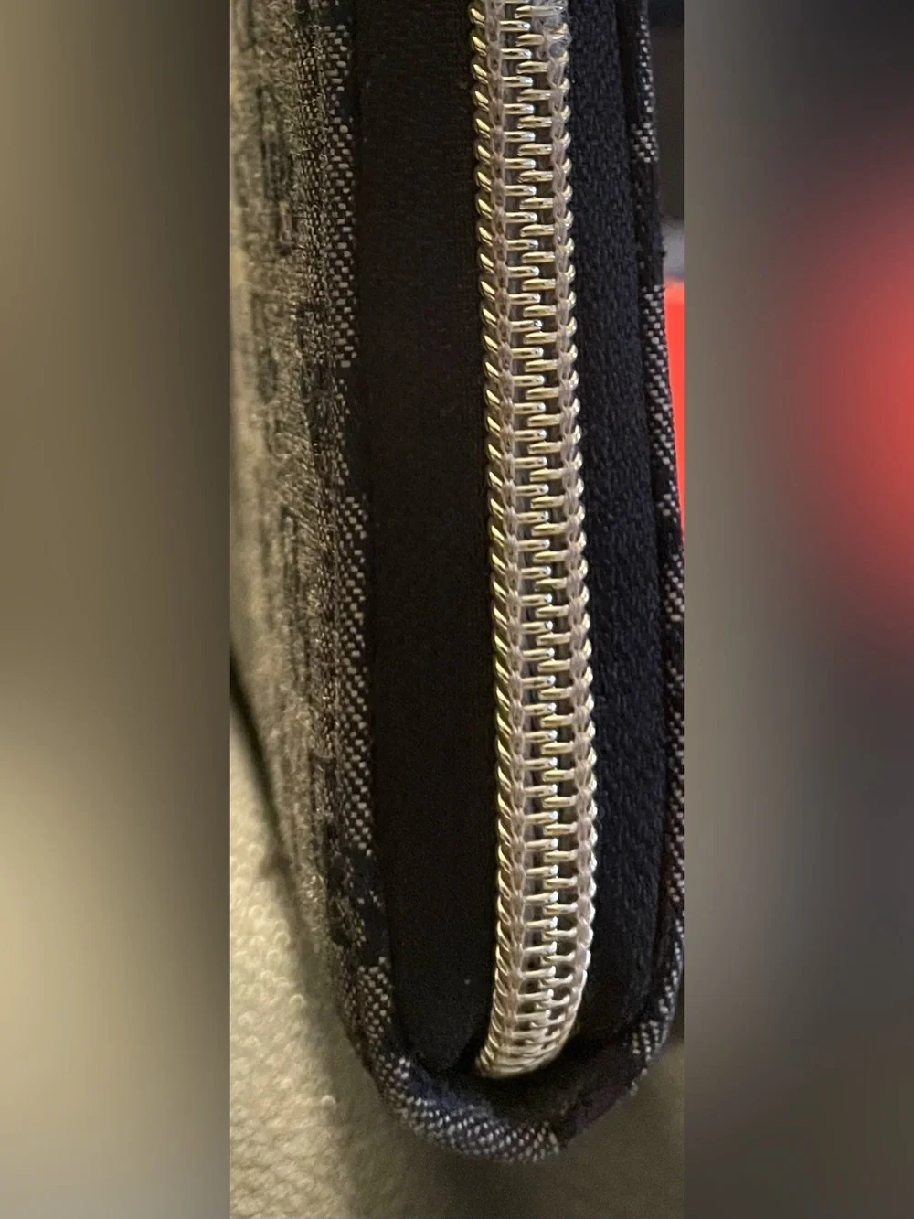 Dooney & Bourke Brown & Black Signature Zip Wallet